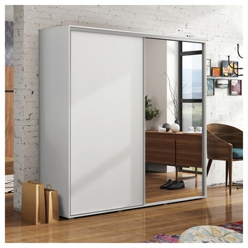 Šatní skříň LAYS 5 bílá, šířka 125 cm, výška 215 cm 1