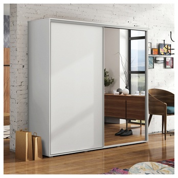 Šatní skříň LAYS 5 bílá, šířka 175 cm, výška 215 cm 1