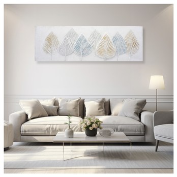 Obraz LEAVES III 150x50 cm, vícebarevná 1