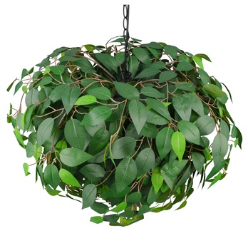Závěsné svítidlo LEAVY zelená/černá, výška 150 cm 2
