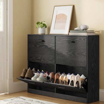 Výklopný botník LECO tmavě hnědá 1