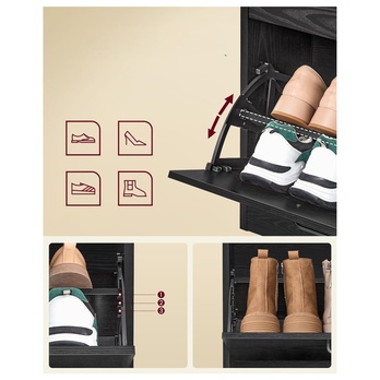 Výklopný botník LECO tmavě hnědá 2