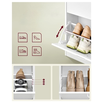 Výklopný botník LECO bílá 2