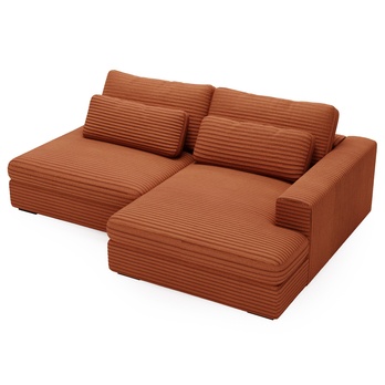 Sedací souprava LEIDA pravá, oranžová 1