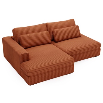 Sedací souprava LEIDA levá, oranžová 1