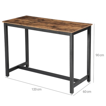 Barový stůl LEKSA 9 hnědá/černá 5