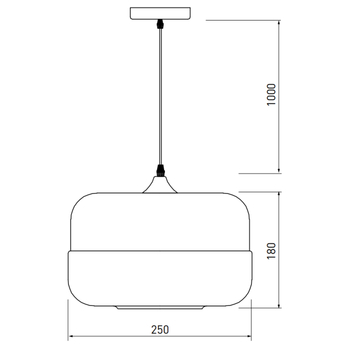 Závěsné svítidlo LENDER 2 černá 2