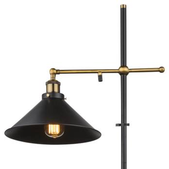 Stojací lampa LENIUS 4 mosaz/černá 2