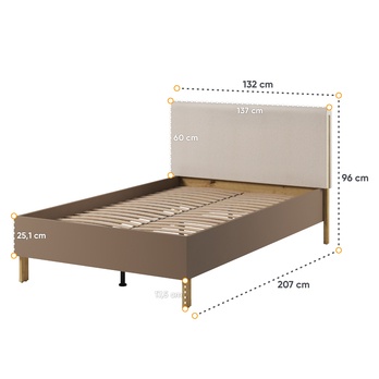 Čelo postele LENNY béžová, šířka 120 cm 3