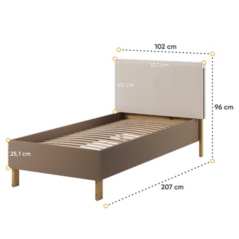 Čelo postele LENNY béžová, šířka 90 cm 2