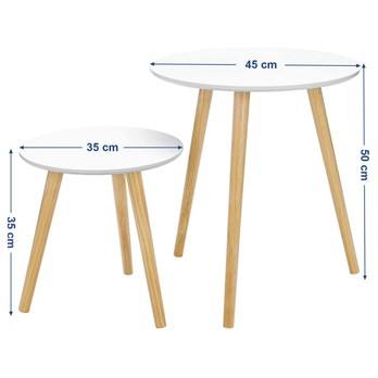 Přístavné stolky LET07 bílá 4