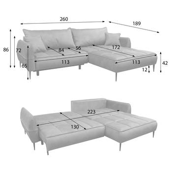 Sedací souprava LETTO levá, tyrkysová 10