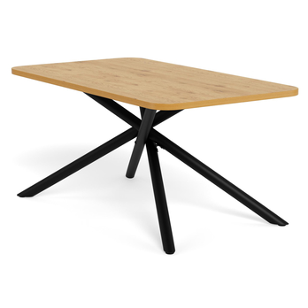 Jídelní stůl LEVANTO přírodní/matná černá 2