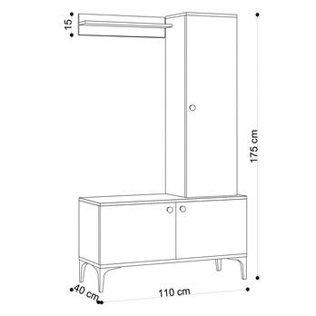 Předsíňová sestava LEX dub 3
