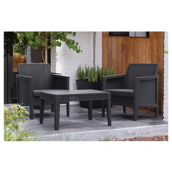 Zahradní sestava LICIA 2 grafitová/šedá 1