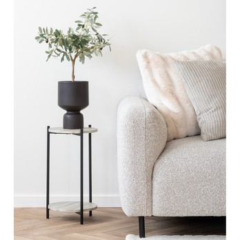 Přístavný stolek LIEVIN černá/běžová 1