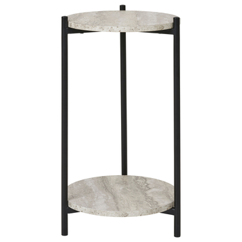 Přístavný stolek LIEVIN černá/běžová 2