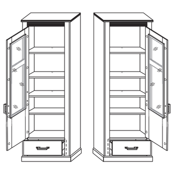 Vitrína LIMA 01 pinie/bílá 2