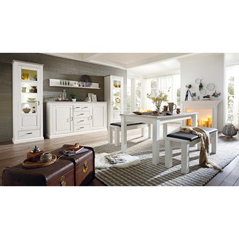 Vitrína LIMA 01 pinie/bílá 3