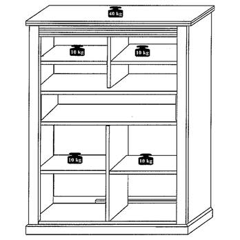 Vitrína LIMA 07 pinie/bílá 4