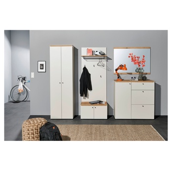 Předsíňová skříň LIME kašmírová/dub evoke 1