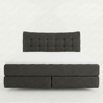 Postel boxspring LIMONE tmavě šedá, 140x200 cm 3