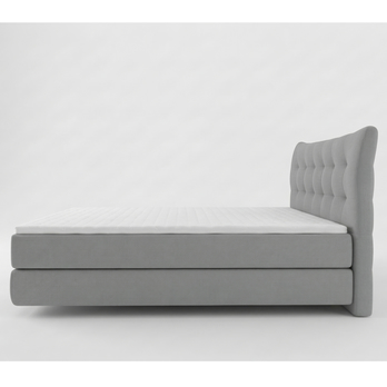 Postel boxspring LIMONE světle šedá, 140x200 cm 4