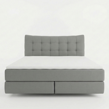 Postel boxspring LIMONE světle šedá, 160x200 cm 3