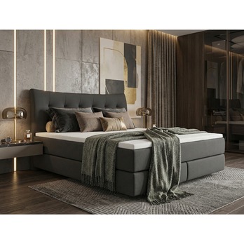 Postel boxspring LIMONE šedá, 140x200 cm 1