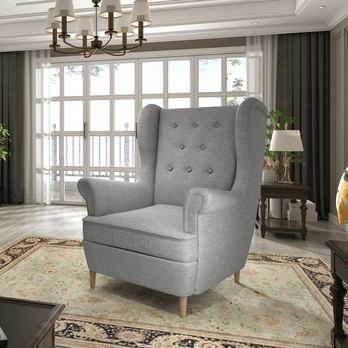 Křeslo LINA šedostříbrná 1