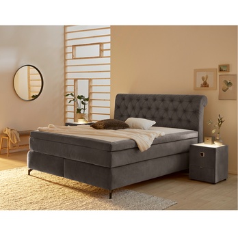 Postel boxspring LINDSAY šedá 1