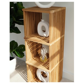 Regál LINEA akácie, výška 115 cm 1