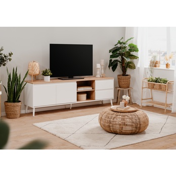 TV stolek LINZ dub artisan/bílá 1