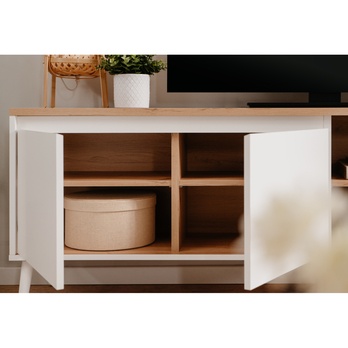 TV stolek LINZ dub artisan/bílá 5