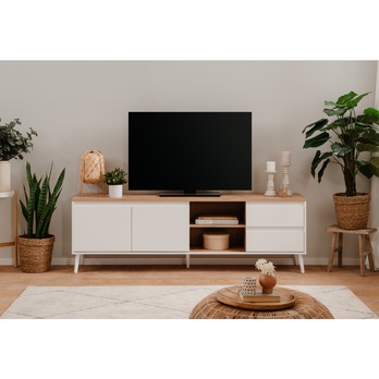 TV stolek LINZ dub artisan/bílá 7