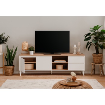 TV stolek LINZ dub artisan/bílá 8
