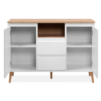 Komoda LINZ dub artisan/bílá 3