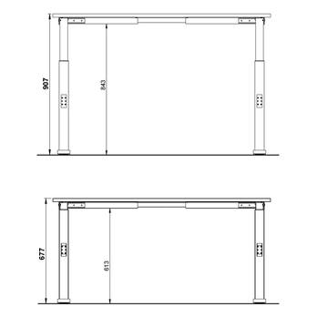 Pracovní stůl LISSABON 2 bílá/dub navarra, šířka 140 cm 5