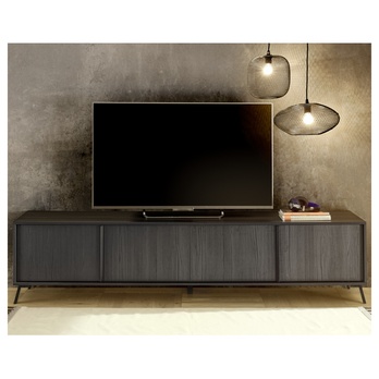 TV komoda LIVING 5 černá popelavá 1