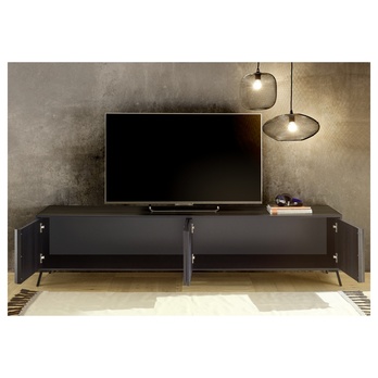 TV komoda LIVING 5 černá popelavá 2