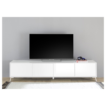 TV komoda LIVING 5 bílá lesklá 1