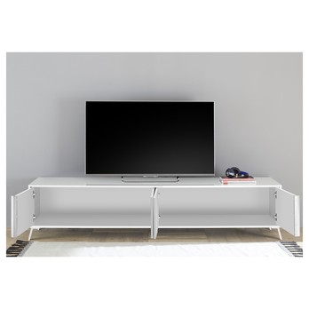TV komoda LIVING 5 bílá lesklá 2
