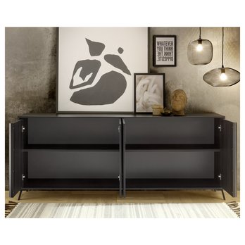 Komoda  LIVING 6 černá popelavá 2