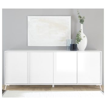 Komoda  LIVING 6 bílá lesklá 1