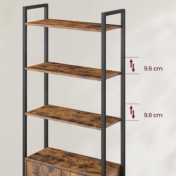 Regál/knihovna LIVRE hnědá/černá 3