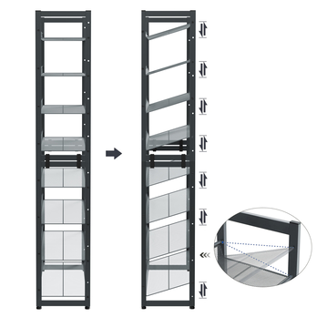 Multifunkční regál LMR08B šedá 2