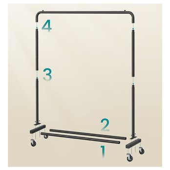 Stojan na šaty LOCKA černá 3