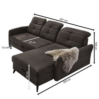 Sedací souprava LOFT tmavě hnědá 6