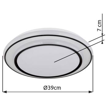 Stropní LED svítidlo LOGAN bílá/černá 3