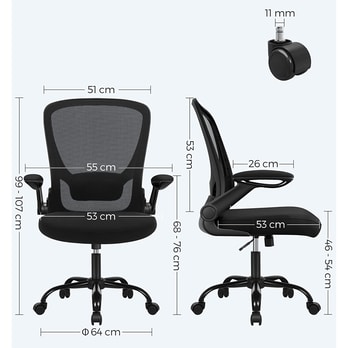 Kancelářská židle LOMBARO černá 5